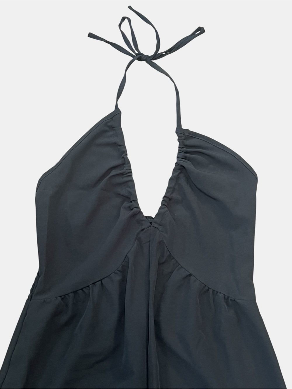 Black Halter Jumpsuit with Pockets - Picture 6 of 12